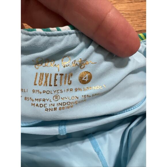 Lilly Pulitzer LUXLETIC Bali Blue Sway This Way Skirt/Skort. Size 4 Performance - Picture 7 of 8